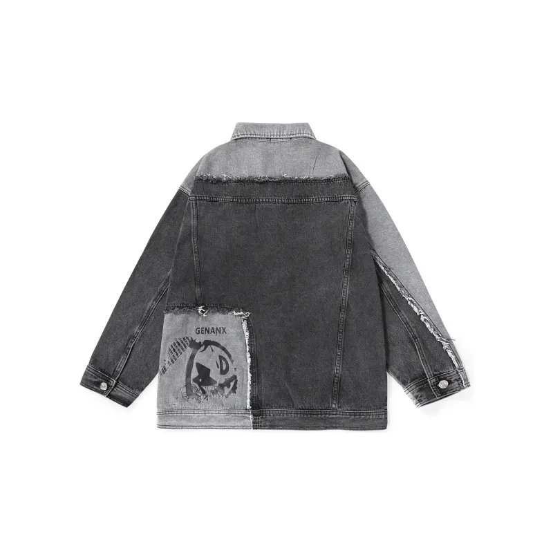 GENANX Denim Jacket Unisex Gray-1