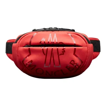 Moncler Cut Lightweight Twill Fabric Sling Bag, Fanny Pack Men's Red