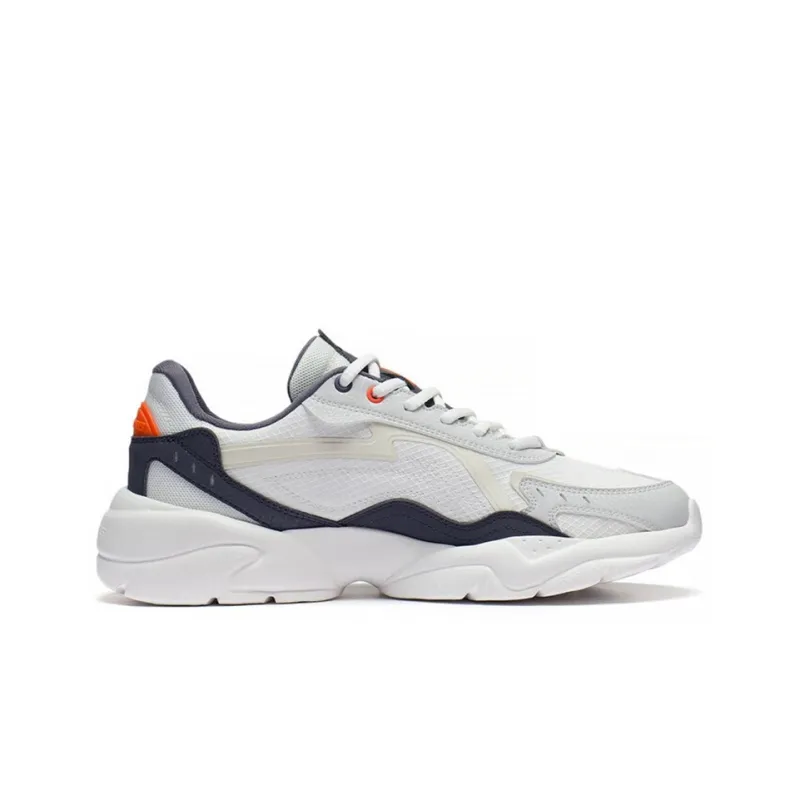 LiNing Flow Rock Flowing Rock Low Top Sports Casual Shoes Men's White Gray-1