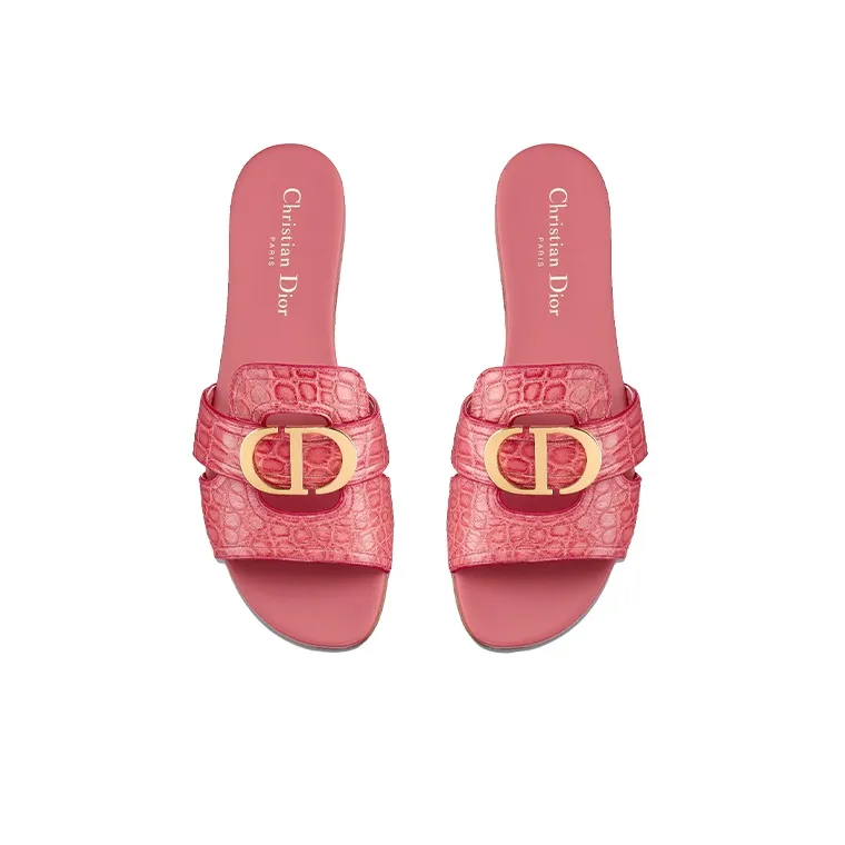 DIOR 30 Montaigne Slide Slippers Women's Pink-4