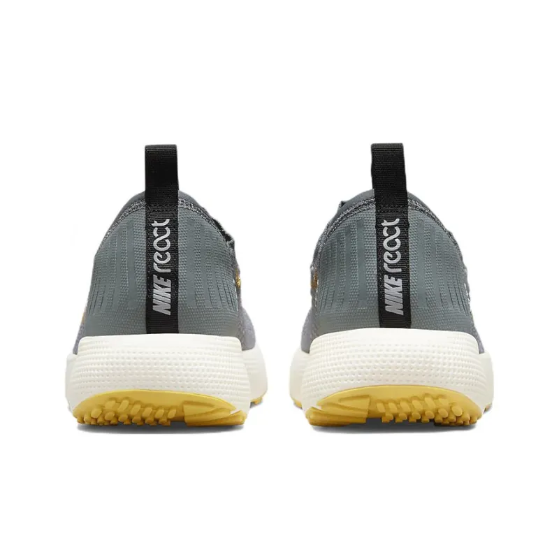 Nike React Escape Run Flyknit 'Cool Grey Metallic Gold Coin' Women's-4