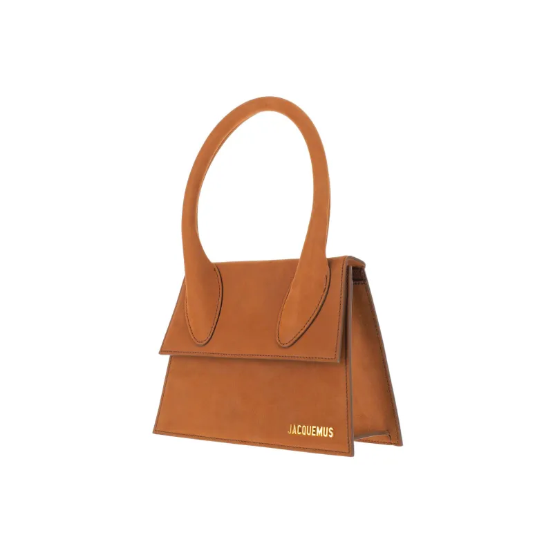 Jacquemus Calfskin Shoulder Bag, Crossbody Bag, Handbag Tubas Women's Brown-2