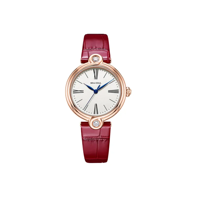 Sea Gull Unlimited Series Automatic Mechanical Movement Leather Strap Watch Women's Watch White Dial-7
