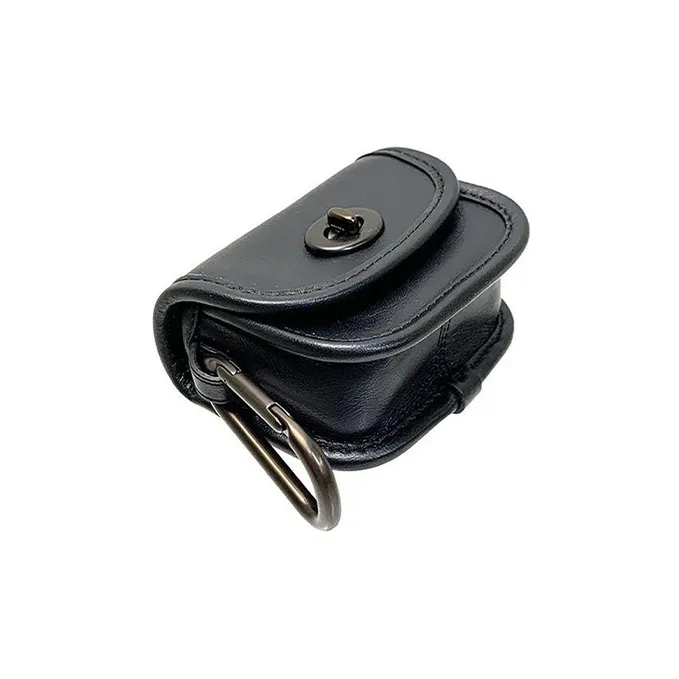 COACH Leather Coin Purse Regular Unisex Black-4