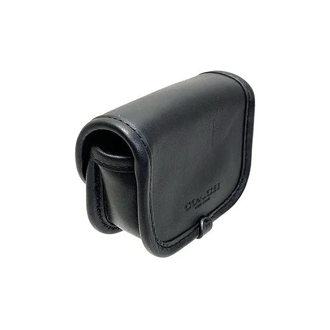 COACH Leather Coin Purse Regular Unisex Black-3