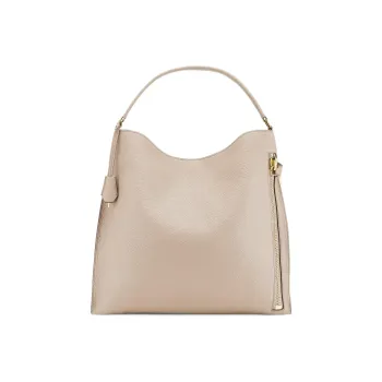 TF ALIX Grain Leather Handbag Women's Taupe