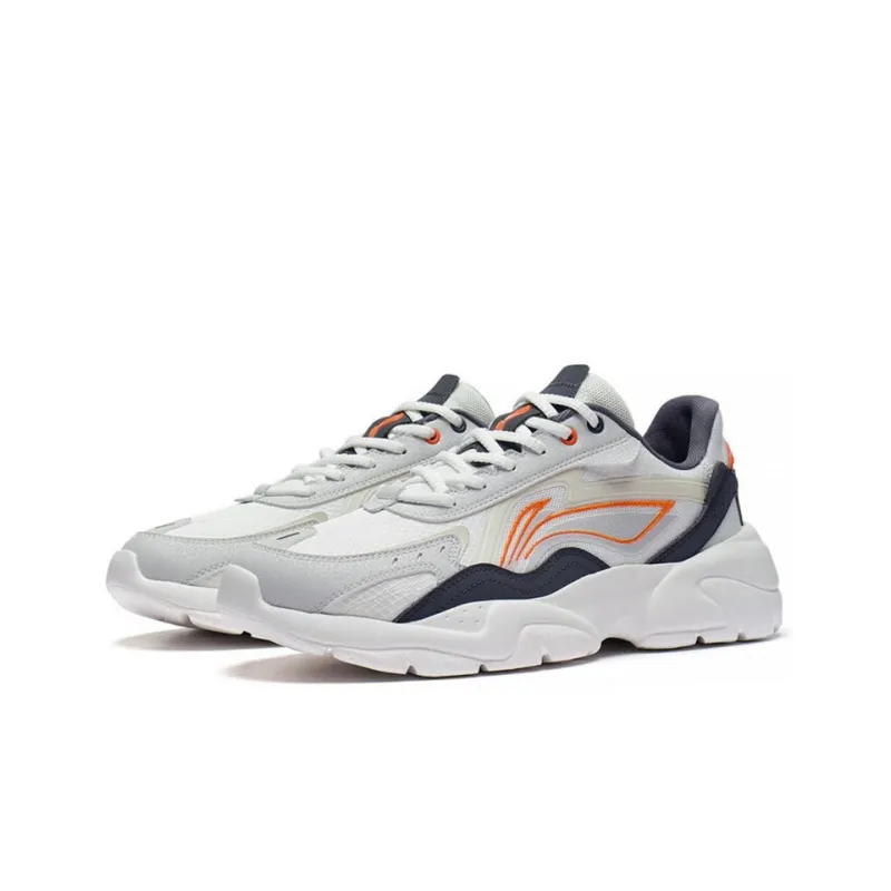 LiNing Flow Rock Flowing Rock Low Top Sports Casual Shoes Men's White Gray-2