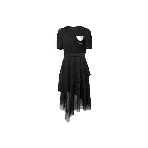 LOFT SHINE Short-Sleeved Dresses Women's Black