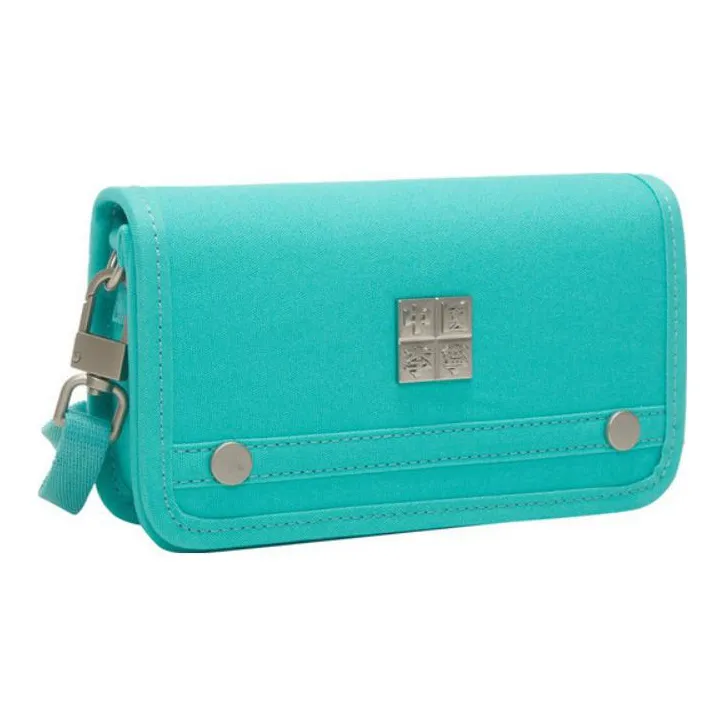 LiNing Fabric Small Square Bag Shoulder Bag, Crossbody Bag Regular Unisex Green-1