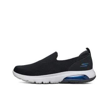 Skechers Go Walk Air Cushioning Breathable Wear Resistant Slip Resistant Low Top Casual Shoes Men's Black Blue