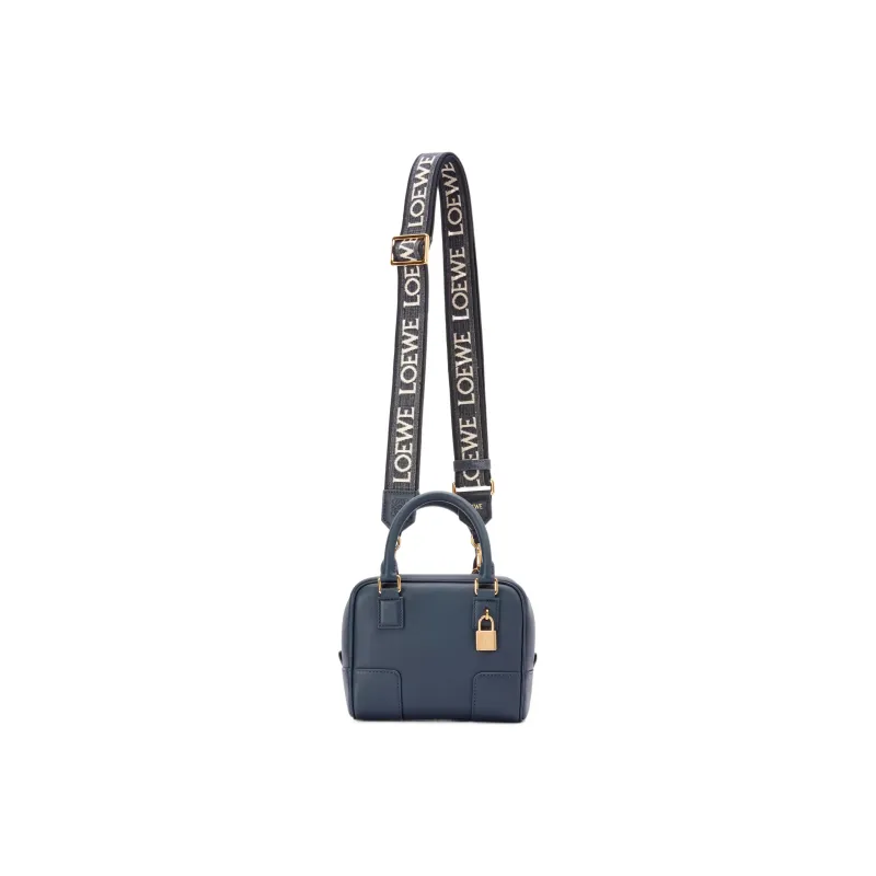 LOEWE Amazona 16 Square Top Handle Bag Onyx Blue-1