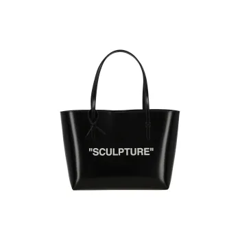 OFF WHITE Day Off 28 Quote Tote Bag Black/White