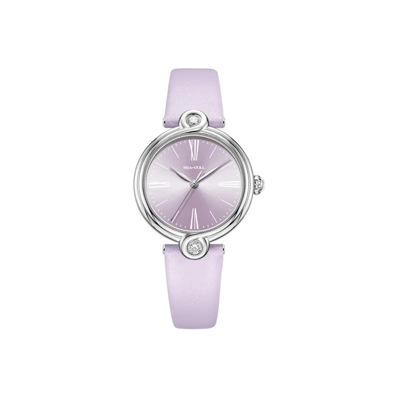 Sea Gull Unlimited Series Automatic Mechanical Movement Leather Strap Watch Women's Watch White Dial-28