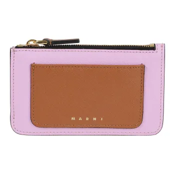 MARNI Calfskin Wallet Women's Brown