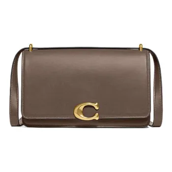 COACH Bandit Cow Leather Crossbody Bag, Shoulder Bag Women's Brass & Dark Stone Color