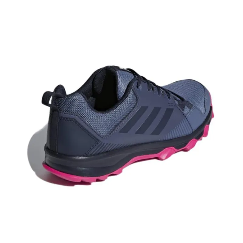 Adidas Terrex Tracerocker Wear-Resistant Low-Top Outdoor Shoes Women's Blue Pink-3