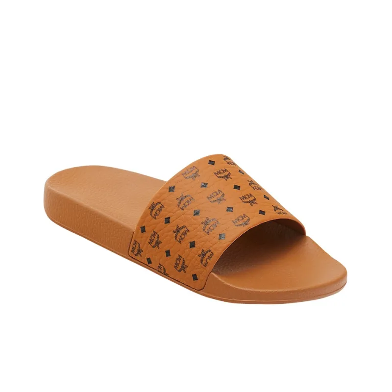 MCM Monogram Slides Brown-2