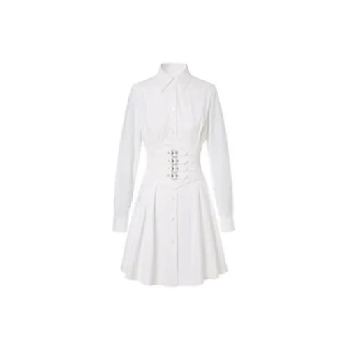 LOFT SHINE Long-Sleeved Dresses Women's White