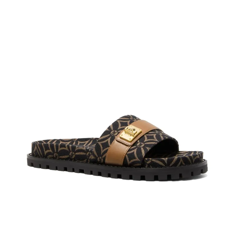 MICHAEL KORS Padma Odor-Resistant Slide Slippers Women's Black Brown-2