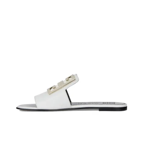 GIVENCHY 4G Logo Slippers Women's White