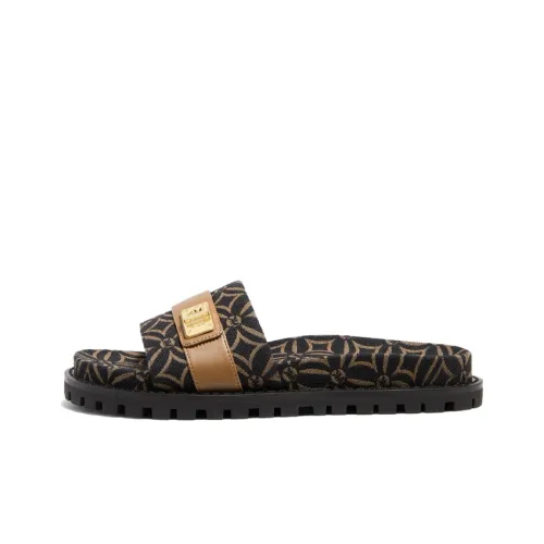 MICHAEL KORS Padma Slide Slippers Women's Black Brown