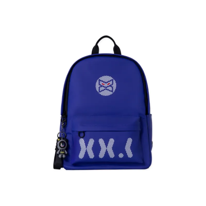 XINXIAKE Fabric Backpack Medium Size Unisex White/Black/Blue-5