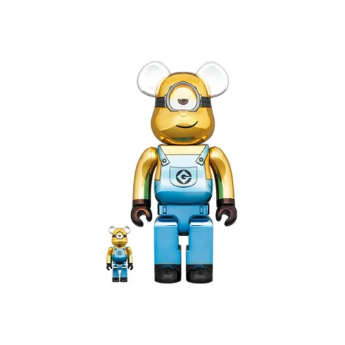 BE@RBRICK X Minions Stuart Chrome Ver.