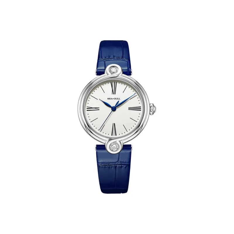 Sea Gull Unlimited Series Automatic Mechanical Movement Leather Strap Watch Women's Watch White Dial-3