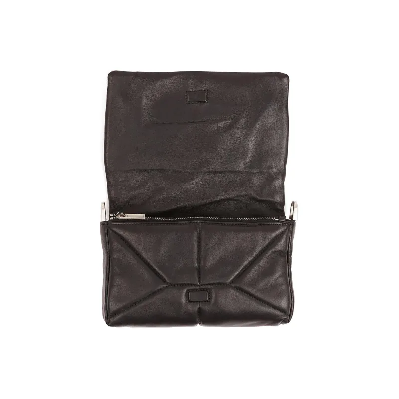 RICK OWENS/RO Sheepskin Shoulder Bag Men's Black-4