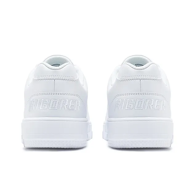 RIGORER Blindly Talking Mouth Replacement Collection Wear-Resistant Low-Top Skateboard Shoes Women's White-3