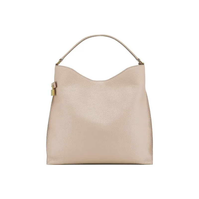 TF ALIX Grain Leather Handbag Women's Taupe-1