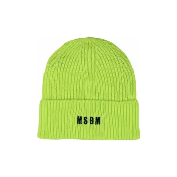 MSGM Logo-embroidered Ribbed-knit Beanie