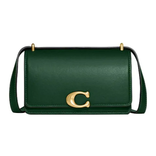 COACH Bandit Cow Leather Shoulder Bag, Crossbody Bag Trumpets Women's Green