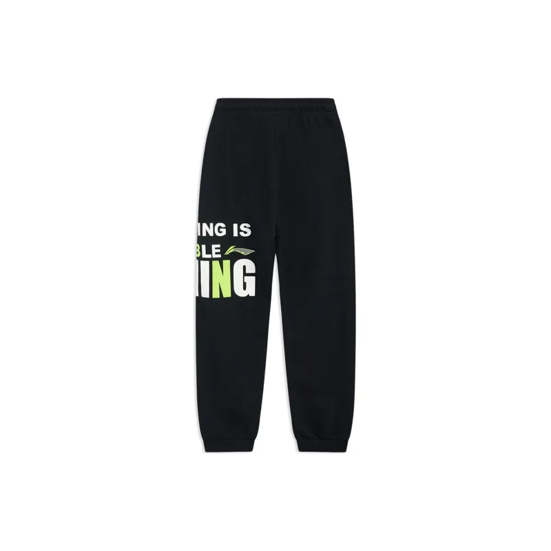 LiNing Sports Life Collection Knitted Sweatpants Men's Black-1
