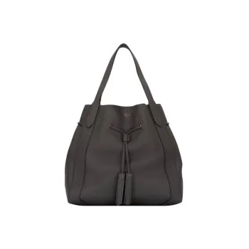 Mulberry Leather One Shoulder Handbag Women's Gray
