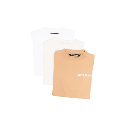 PALM ANGELS T-Shirts Men 1 Set Of 3 Pieces White/Beige/Brown