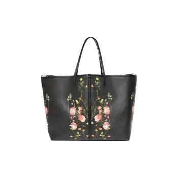 Burberry Canvas With Leather Decoration Tote Bag, Shopping Bag, Shoulder Bag, Handbag Extra Large Women's Black