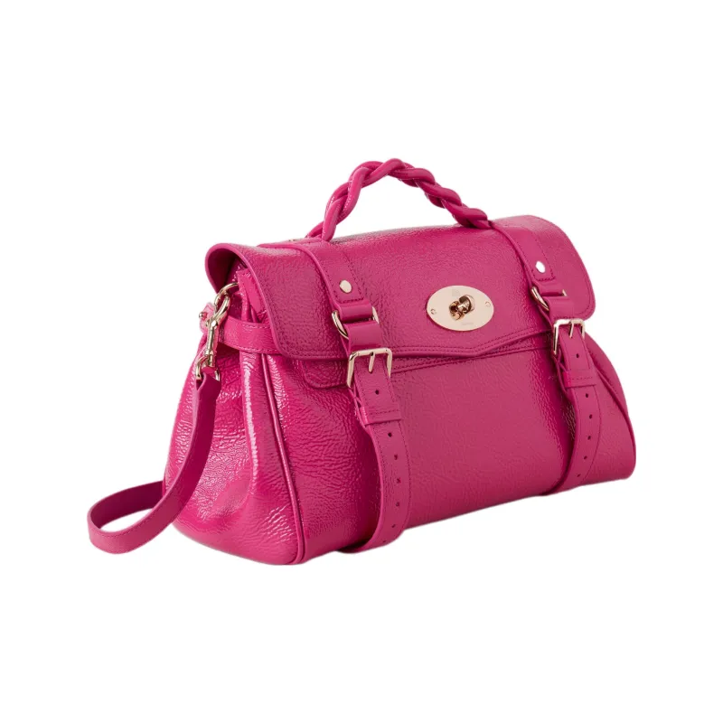 Mulberry Cow Leather Shoulder Bag Crossbody Bag Handbag Women's Mulberry Berry Pink-2