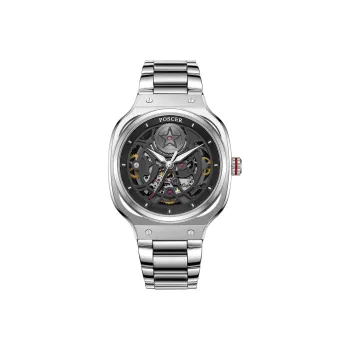 POSCER PTIME Collection Automatic Mechanical Movement Watch Unisex Black Dial 6220M.WWB