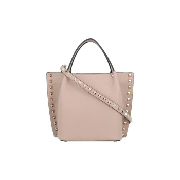 Valentino Rockstud Calfskin Tote Bag, Shopping Bag, Crossbody Bag, Handbag Women's