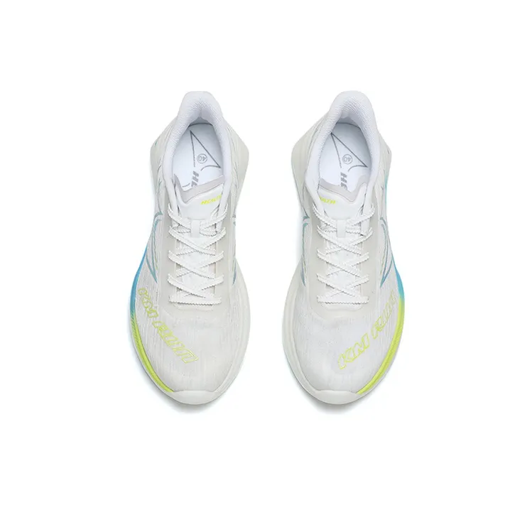 HEALTH Flowing Shadow Cushioning Slip Resistant And Abrasion Resistant Low Top Sprint Running Shoes Unisex White-3