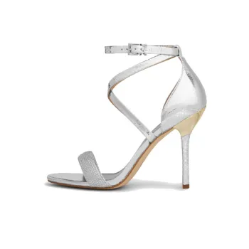MICHAEL KORS Astrid Strap Sandals Women's Silver