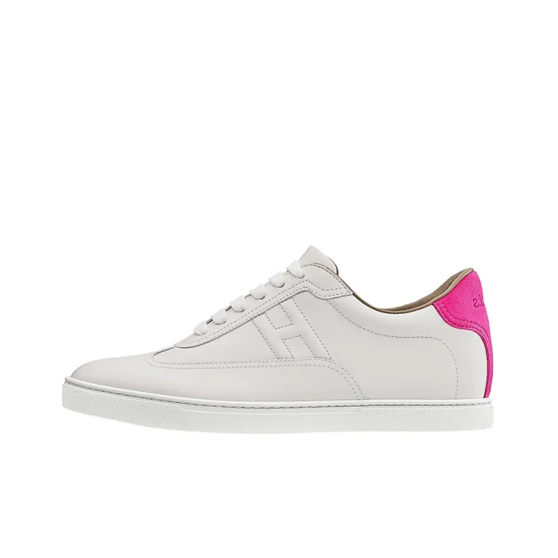 HERMES Quicker Low Top Stylish Skateboarding Shoes Women's White Pink-0