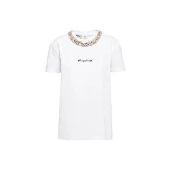 MIU MIU FW22 Regular T Shirt Women's White