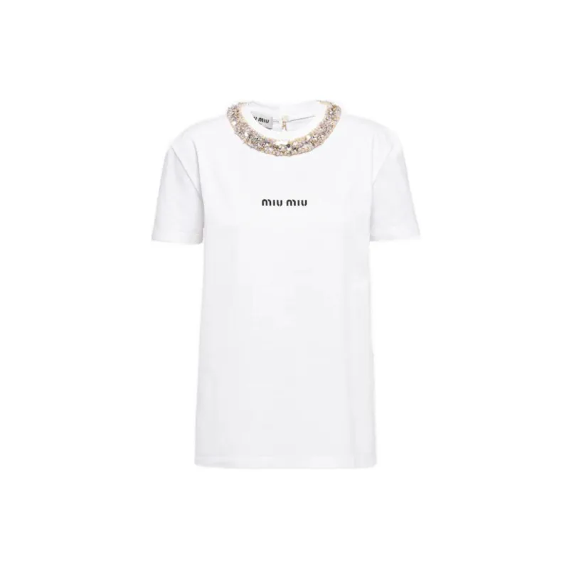 MIU MIU FW22 Regular T Shirt Women's White-0