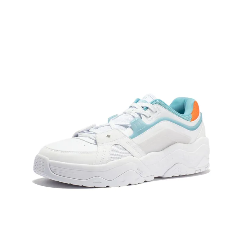 361° Bang Rebound Technology Slip Resistant, Abrasion Resistant, Breathable Low Top Skateboard Shoes Men's White Blue-1