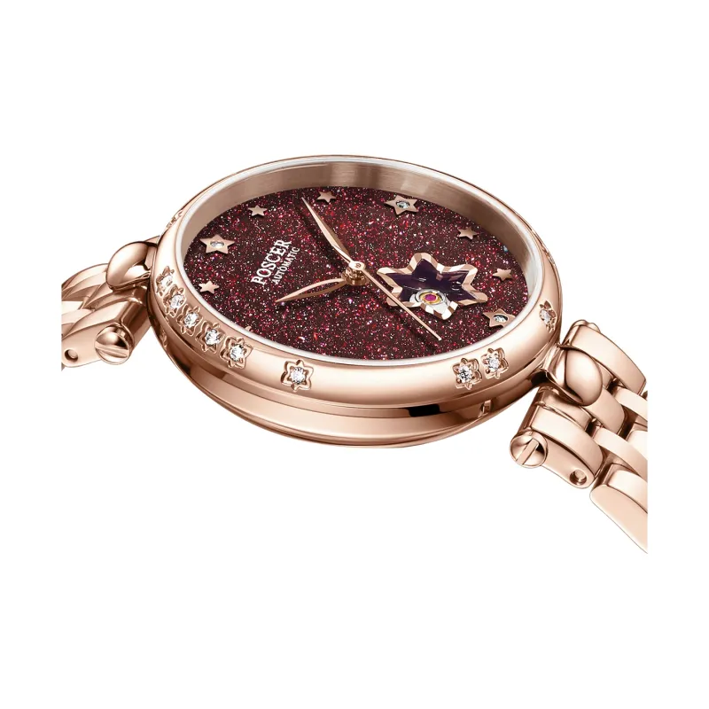POSCER Heartfelt Collection Automatic Mechanical Movement Watch Women's Watch Red Watch Dial 51025L.RRE-1
