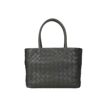 Bottega Veneta Leather Handbag Medium Size Women's Gray