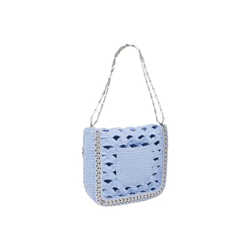 Paco Rabanne Wool Shoulder Bag Crossbody Bag Women's Blue-1