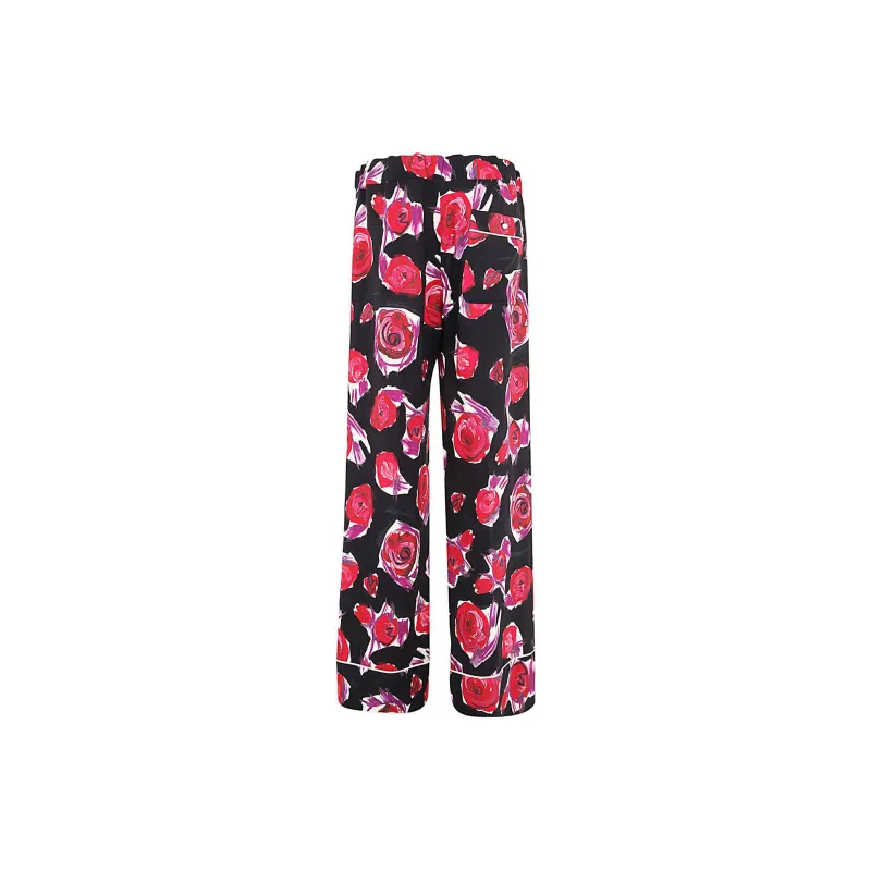 MARNI Floral Printed Wide-Leg Trousers-1